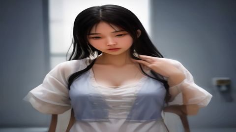 乳房自查操作演示视频封面，医学动画风格展示五步触诊手法，墨绿配色专业感